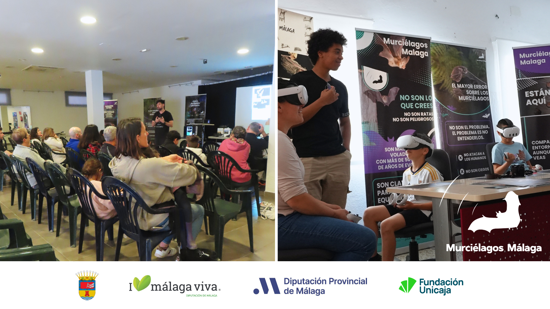 Charla con público y participantes utilizando MuMa VR en Microclimas.